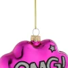 House of Seasons kerst ornament Disco omg paars 10,5 x 4 x 7,5 cm