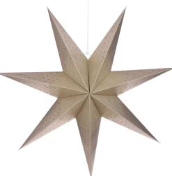 House of Seasons kerstster beige D 75 H 23 cm