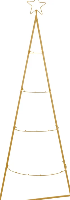 House of Seasons wandhanger kerstboom goud 50 x 1 x 131 cm