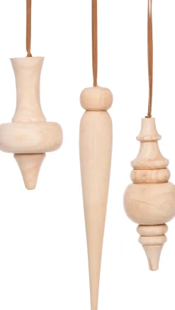 Houten hanger 12 cm 3 stuks