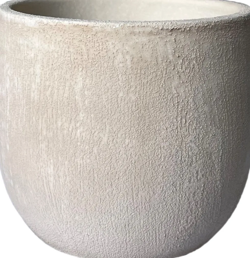 HS bloempot Avion crème D 29 H 26 cm