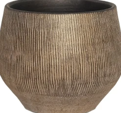 HS bloempot Hamar goud D 15 H 13 cm