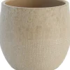 HS bloempot Lugo beige D 14 H 13 cm