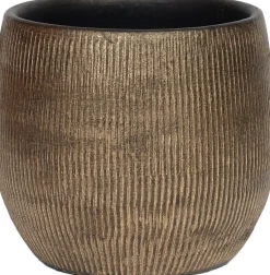 HS bloempot Miami goud D 29 H 27 cm