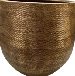 HS bloempot Nagano goud D 28 H 26 cm