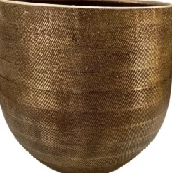 HS bloempot Nagano goud D 32 H 30 cm