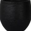 HS bloempot Osaka zwart D 16 H 14 cm
