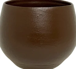 HS bloempot Petra donkerbruin D 19 H 16 cm