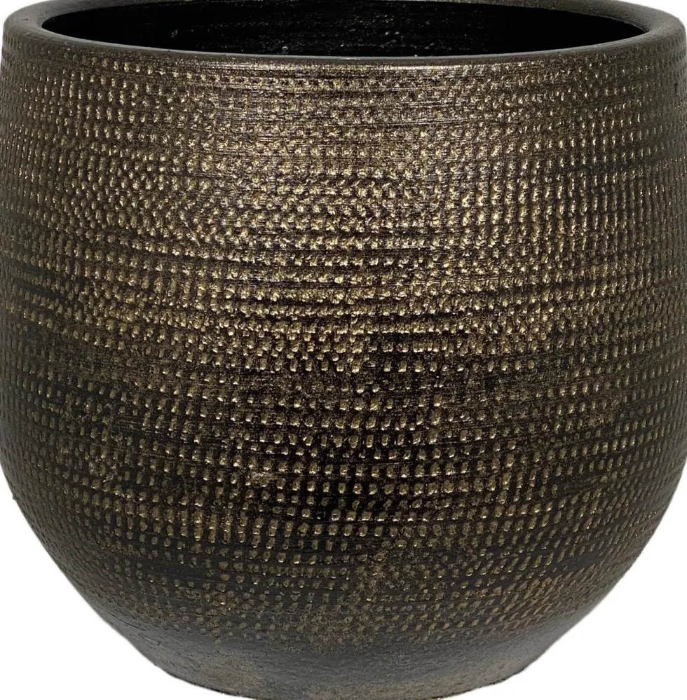 HS bloempot Tokio goud D 28 H 26 cm