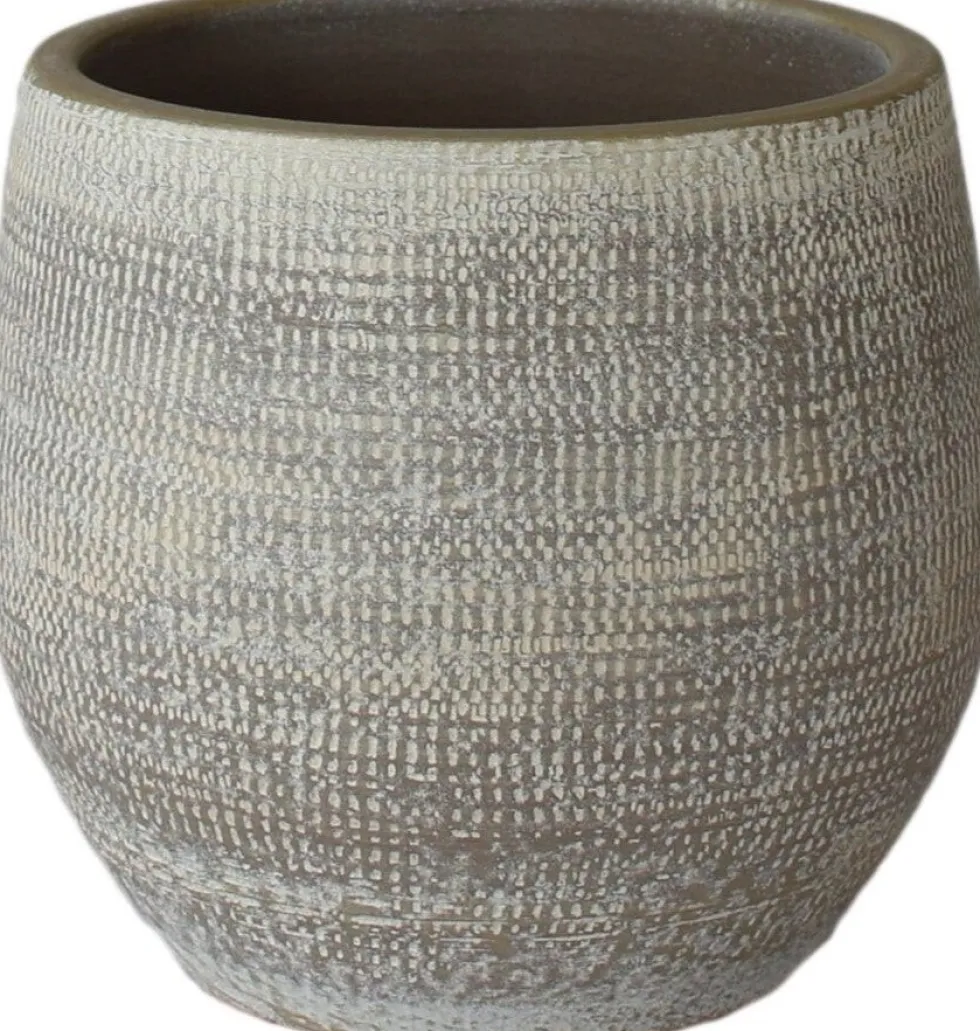 HS bloempot Tokio taupe D 39 H 36 cm