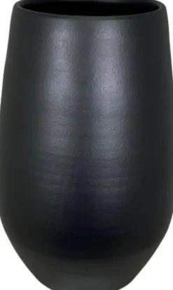 HS vaas Petra zwart D 27 H 45 cm