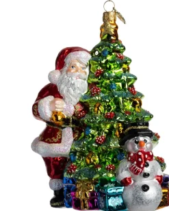 Huras Family kerst ornament Jolly kerstman multi 13 x 10 x 16,5 cm