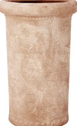 Intatuin vaas Ajman white wash terracotta D 26 H 40 cm