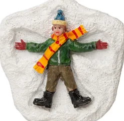 Intratuin Alpen kerstdorpminiatuur sneeuwengel maken jongen 6 x 6 x 0,5 cm