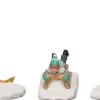 Intratuin Alpen kerstdorpminiatuur skiers en slee 9 x 7 x 7 cm 3 stuks