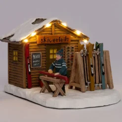 Intratuin Alpen kersthuisje skiverhuur 11,3 x 15,3 x 10 cm