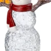 Intratuin automatische sneeuwbol sneeuwpop wit met verlichting 19 x 16 x 28 cm