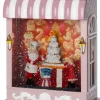 Intratuin automatische sneeuwbol cakewinkel met verlichting 16 x 9,3 x 25,6 cm