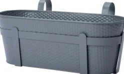 Intratuin balkonbak Semi grijs 37 x 26 x 21 cm