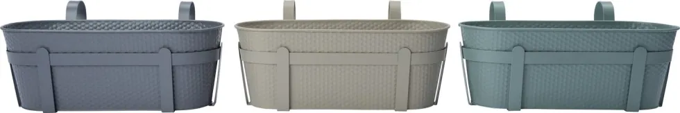 Intratuin balkonbak Semi grijs 37 x 26 x 21 cm