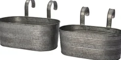 Intratuin balkonbak Vivi zink 40 x 21 x 15 cm
