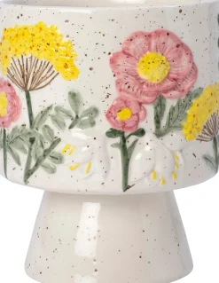 Intratuin bloempot Agra crème / roze / geel D 12 H 15 cm