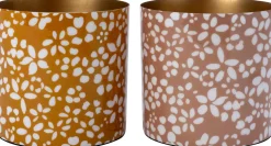 Intratuin bloempot Aimy geel / wit D 17 H 17 cm