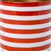 Intratuin bloempot Alan oranje / wit D 17 H 17 cm
