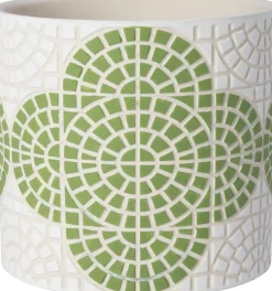 Intratuin bloempot Alon groen D 13,5 H 13 cm