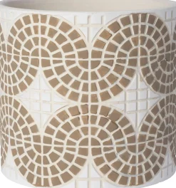 Intratuin bloempot Alon taupe D 13,5 H 13 cm