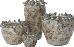Intratuin bloempot Andor beige D 21 H 16 cm