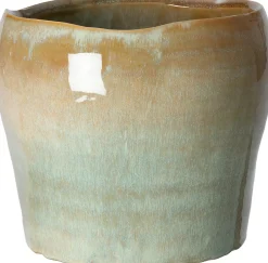 Intratuin bloempot Avelin groen / bruin D 19 H 16 cm