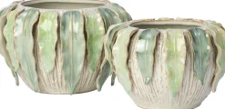 Intratuin bloempot Aylen groen D 20 H 14 cm