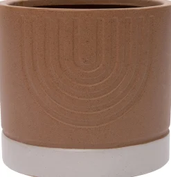 Intratuin bloempot Bana bruin / wit D 20 H 18 cm