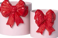 Intratuin bloempot Bow roze 15 x 13 x 13 cm
