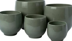 Intratuin bloempot Brany groen D 14 H 13 cm