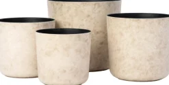 Intratuin bloempot Celand beige D 21,9 H 20 cm