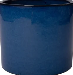 Intratuin bloempot Cilinder blauw D 44 H 38 cm