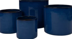 Intratuin bloempot Cilinder blauw D 44 H 38 cm