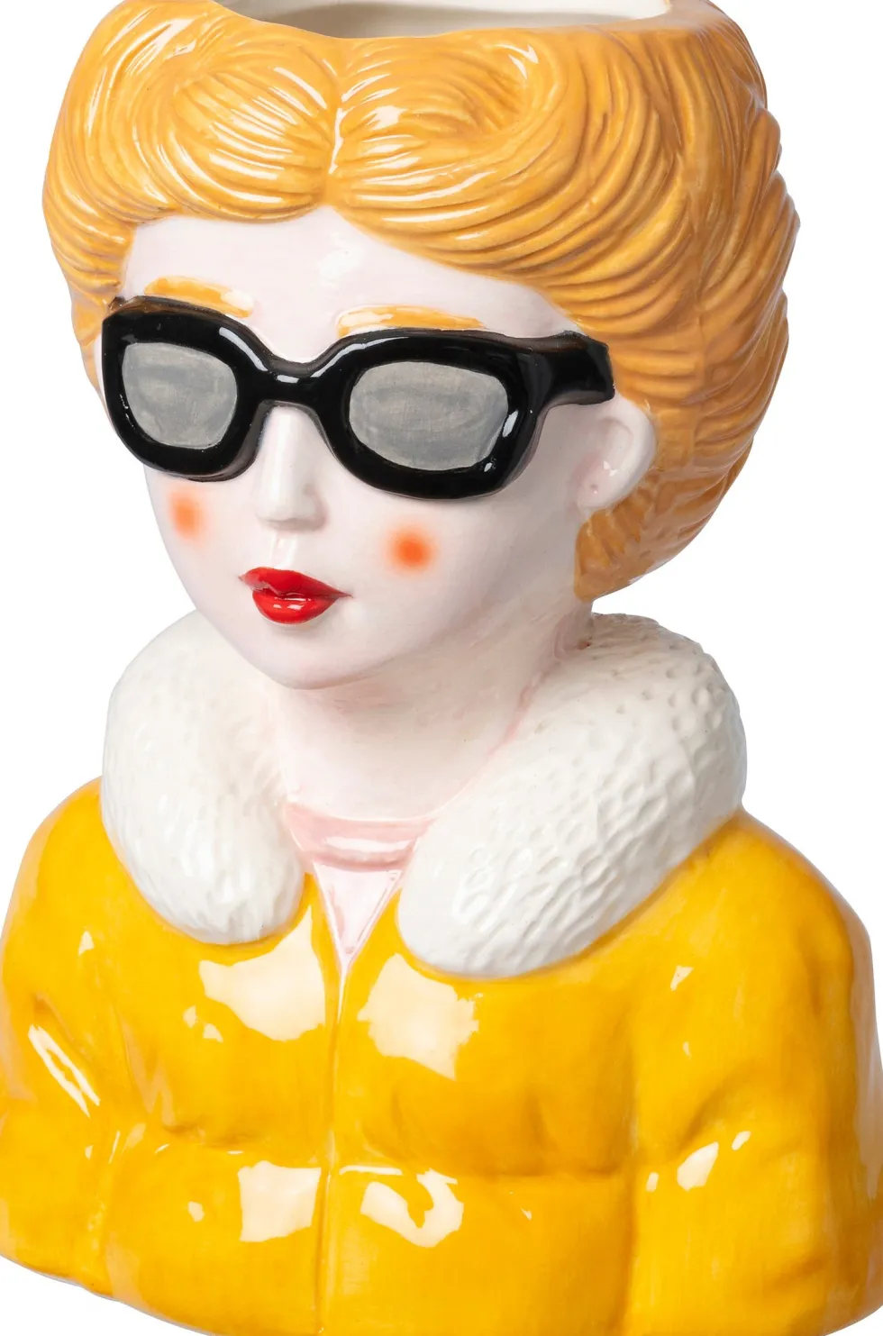 Intratuin bloempot Clary geel 13 x 10 x 17 cm