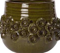 Intratuin bloempot Dante groen D 21,5 H 17 cm