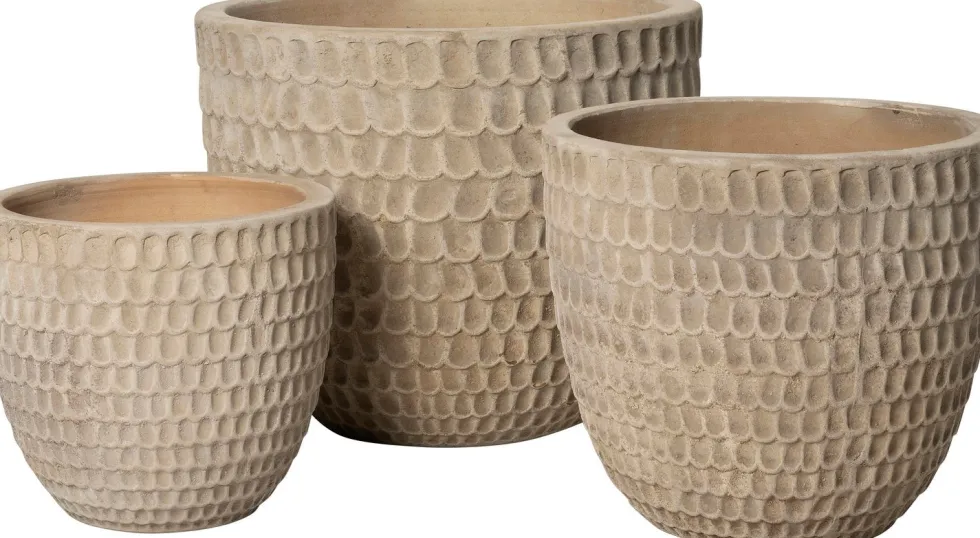 Intratuin bloempot Demi beige D 49 H 41 cm