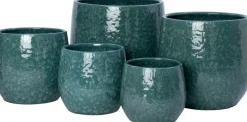 Intratuin bloempot Digne groen D 16 H 14 cm
