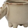 Intratuin bloempot Dino taupe 10 x 8 x 7 cm