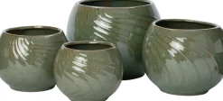 Intratuin bloempot Dorit groen D 21,5 H 16 cm