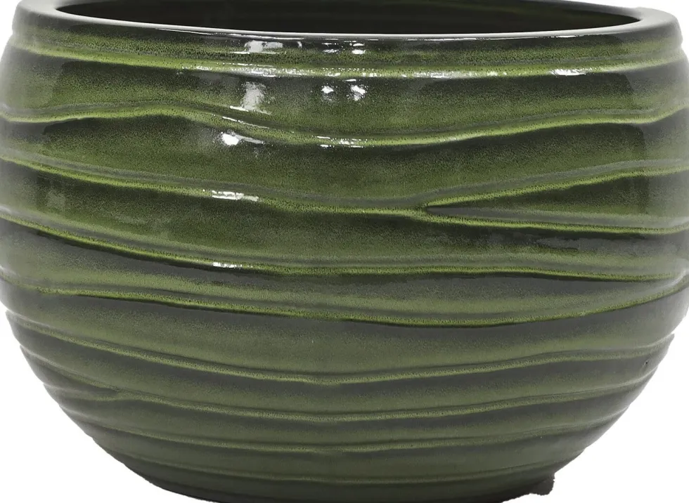 Intratuin bloempot Eddie groen D 41 H 27 cm