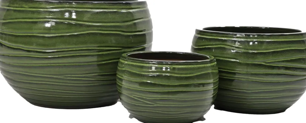 Intratuin bloempot Eddie groen D 31 H 20 cm