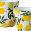 Intratuin bloempot Efi geel D 15 H 13 cm