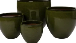 Intratuin bloempot Egg groen D 42 H 37 cm