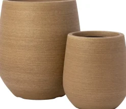 Intratuin bloempot Elani naturel D 38,5 H 42,5 cm